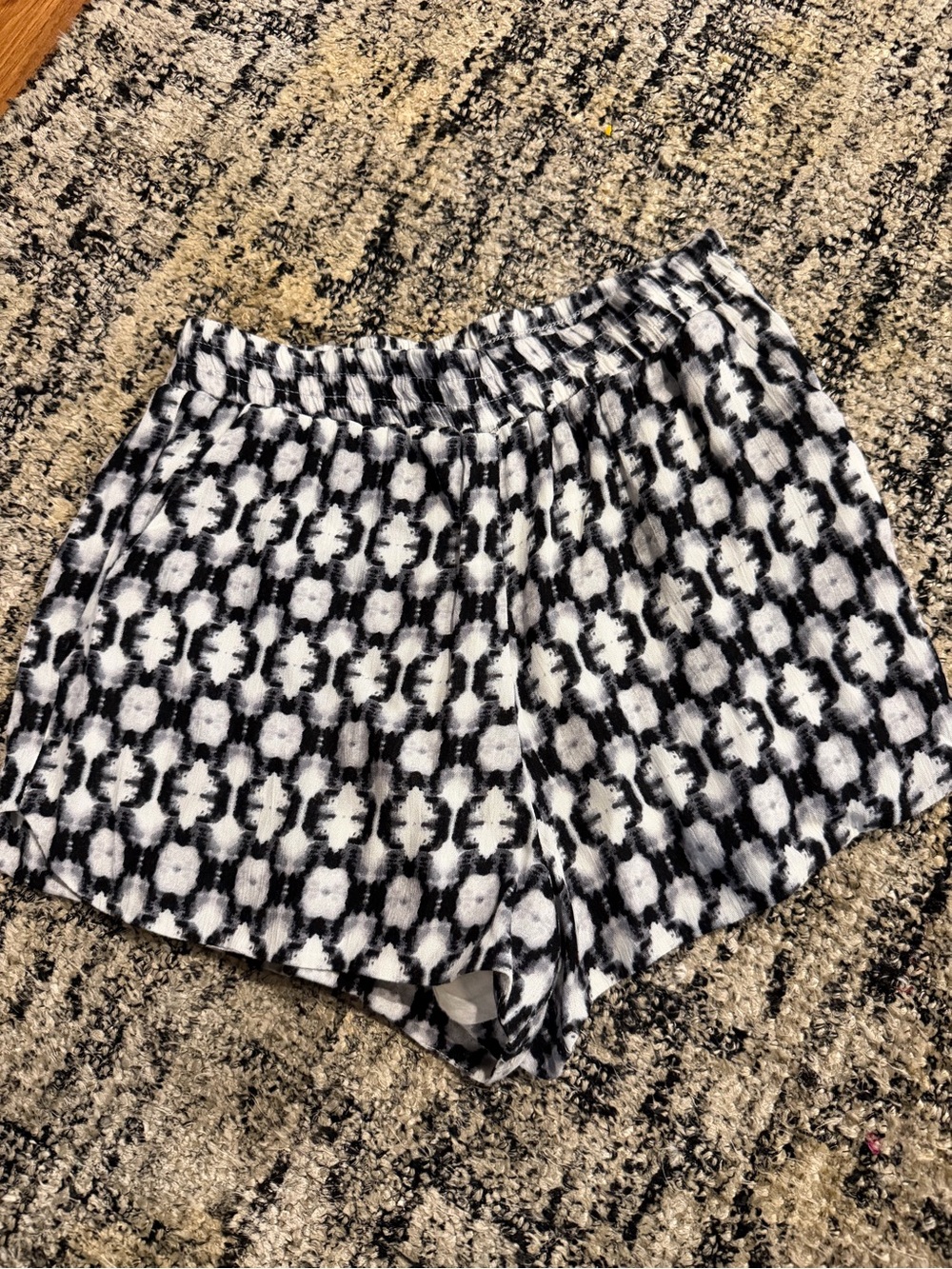Aqua Women’s Black & White Printed Women's Shorts